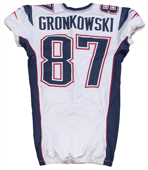 2012-2013 Rob Gronkowski Game Used New England Patriots Road Jersey Photo Matched To 12/1/2013 (Patriots ProShop COA & Resolution Photomatching)